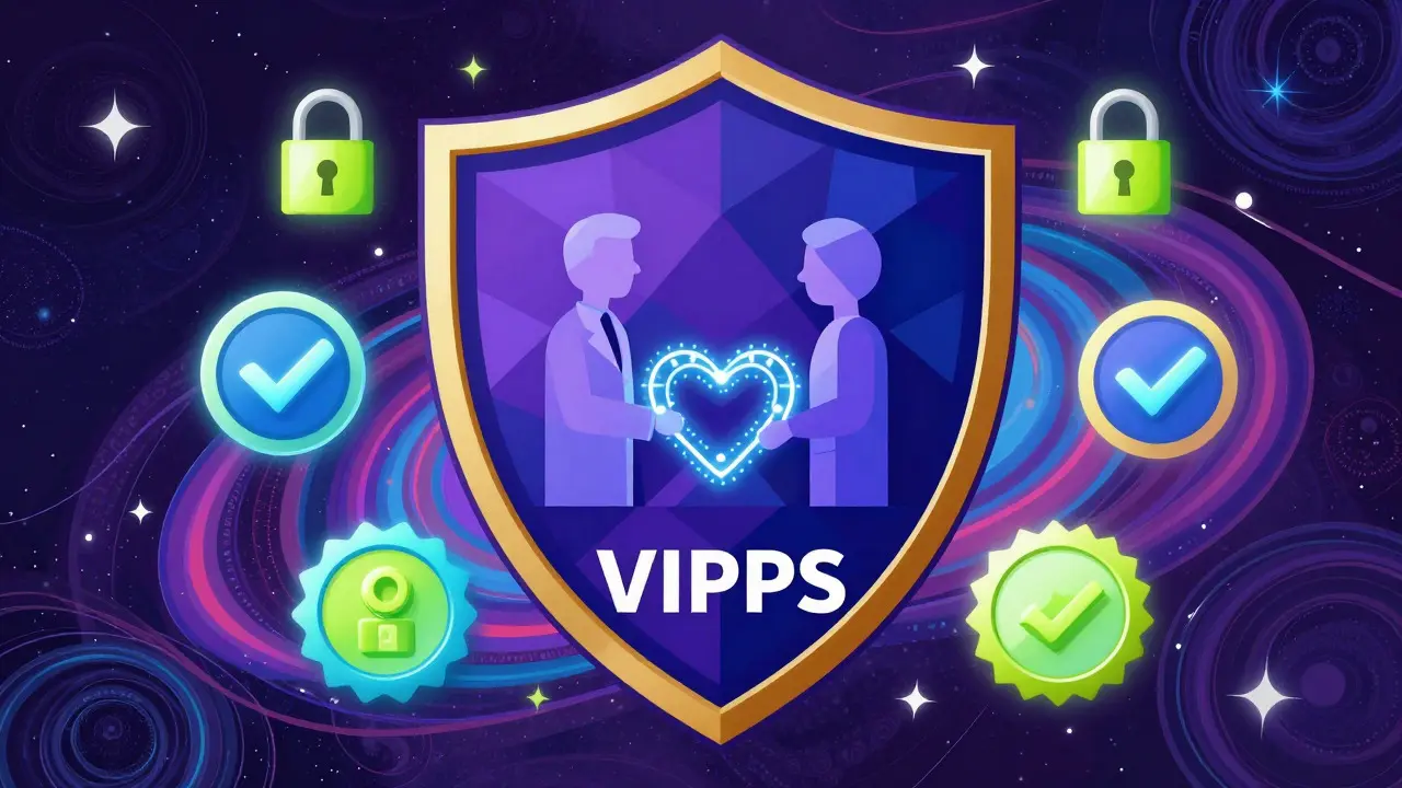 Abstract shield symbolizing safe and verified online pharmacy practices